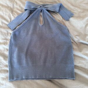 Blue Banana Republic Ribbed Halter Knit Top